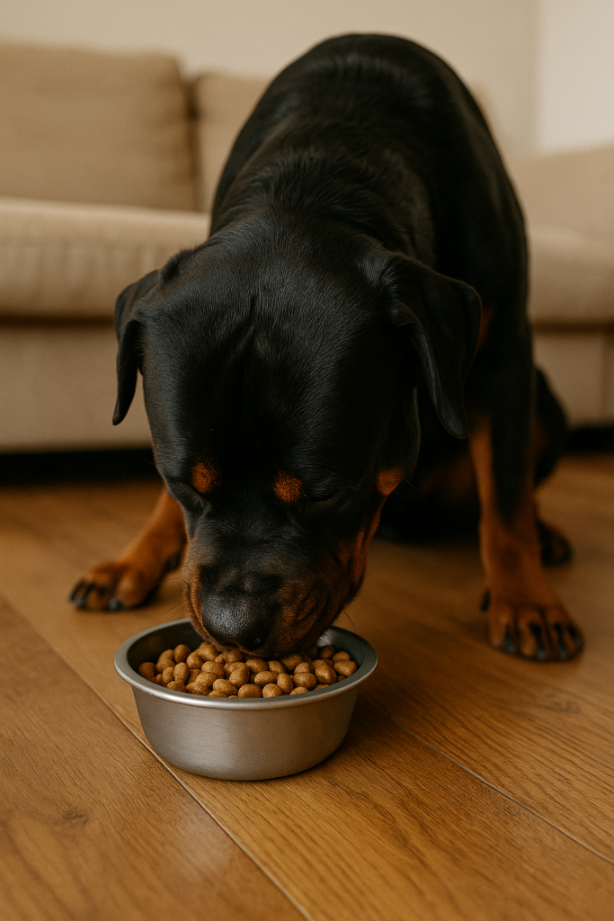 how much should a rottweiler eat per day