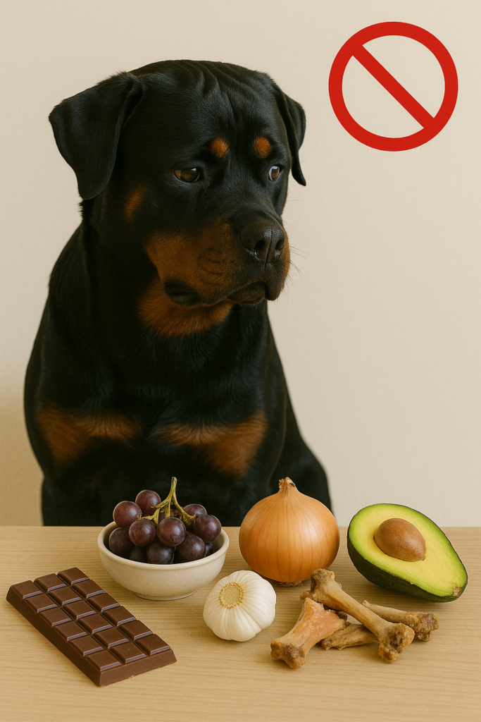 foods rottweilers should avoid