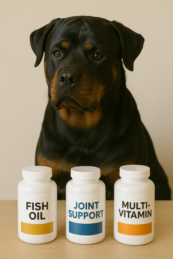 supplements for rottweilers on natural diets