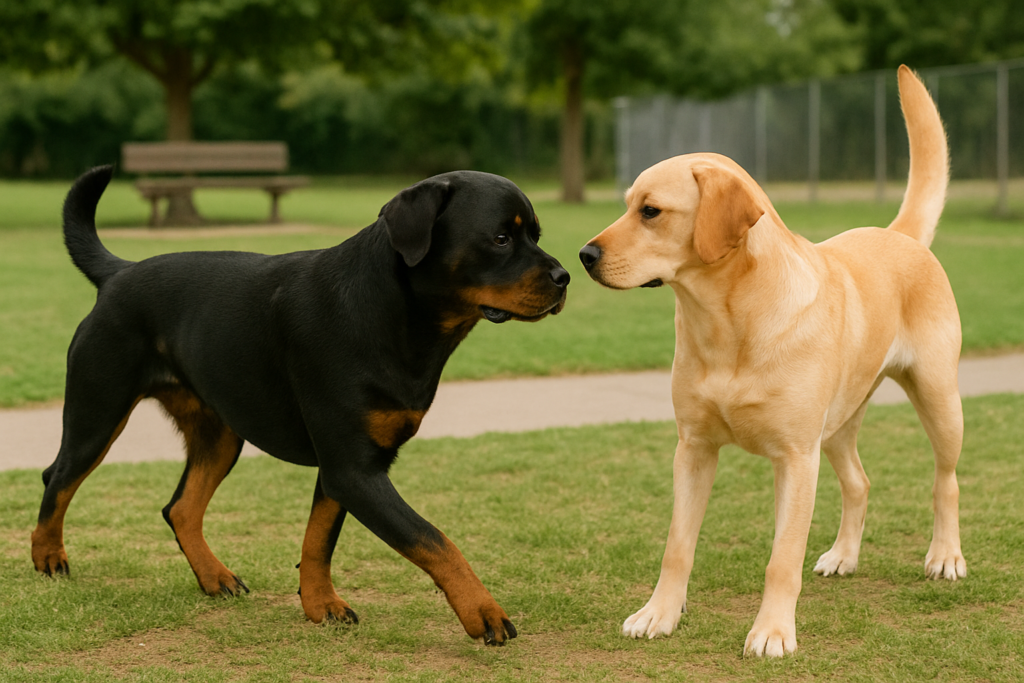 rottweiler temperament with other dogs
